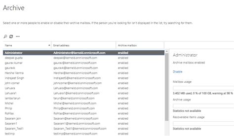 enable archive office 365 powershell|Customize an archive and deletion policy (MRM) for mailboxes.